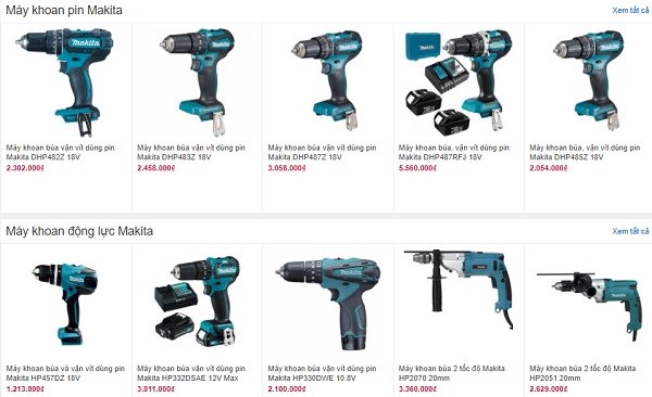 Mua máy khoan tại các đại lý, nhà phân phối chính hãng