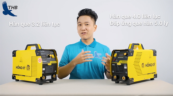 Máy hàn Hồng Ký 200A IGBT khả năng đáp ứng que hàn lớn hơn