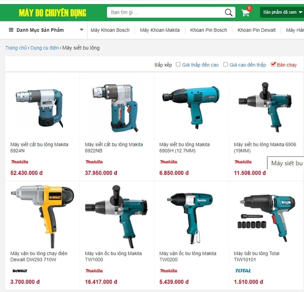 Mua máy siết bu lông Makita chính hãng tại Máy đo chuyên dụng