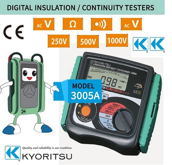 Đồng hồ đo điện trở cách điện Kyoritsu 3005A có khả năng đo chính xác