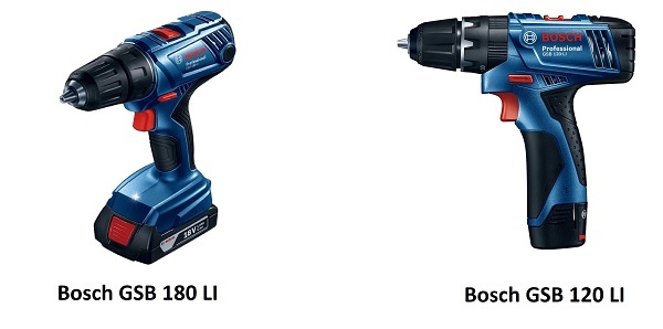Thiết kế của GSB 120 LI và GSB 180 LI
