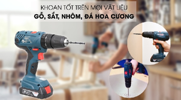Bosch GSB 180 LI làm việc mạnh mẽ hơn