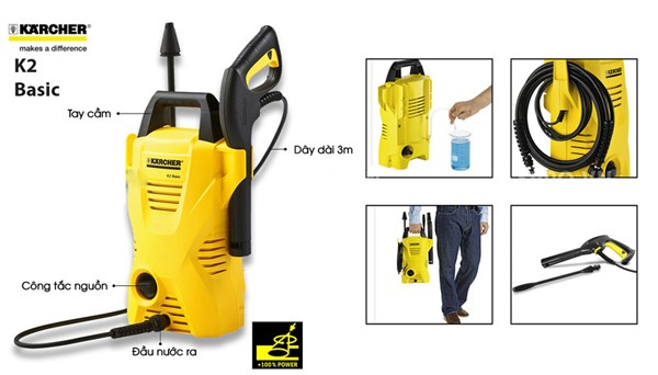 Máy phun rửa xe Karcher K2 Basic OJ