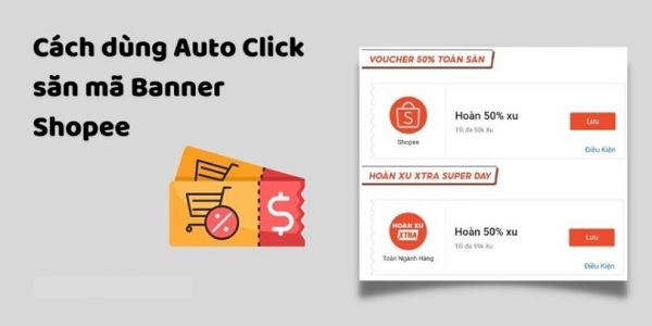 Sử dụng Auto Click để săn mã giảm giá