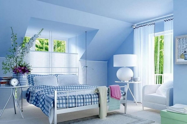 Phòng ngủ xanh mát hợp với người mệnh Thủy