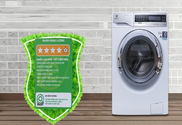 Nhãn năng lượng trên máy giặt