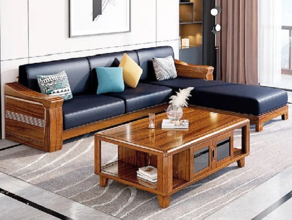 Sofa có phong cách thiết kế hiện đại kích thước vừa vặn với bàn trà