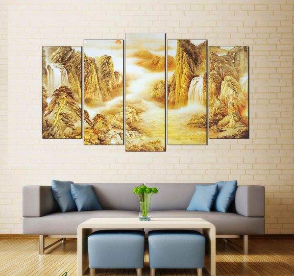 Tranh phong cảnh núi non hùng vĩ