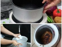 nồi cơm điện nấu cơm bị cháy