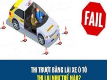 Thi trượt bằng lái xe B2 được thi lại mấy lần