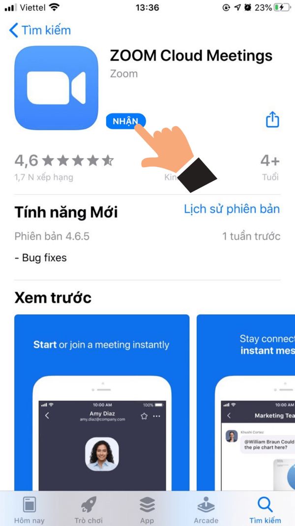 cách cài đặt zoom trên điện thoại