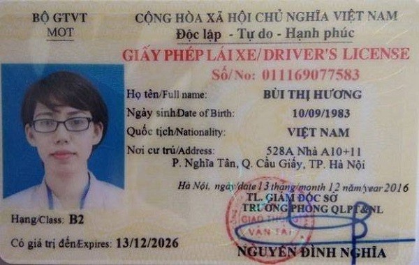 Thời hạn bằng B2