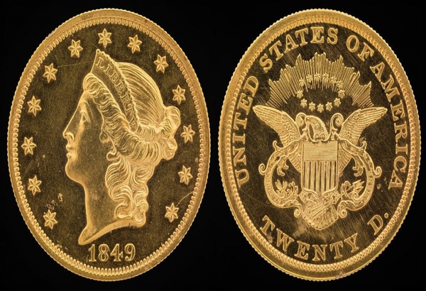 Đồng tiền xu cổ của Mỹ - Double Eagle 1849