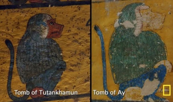 Sự tương đồng trong tranh vẽ của 2 ngôi mộ