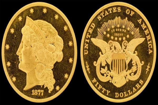 Tiền xu cổ của Mỹ - Half Union 1877