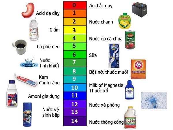 Độ pH của một số dung dịch