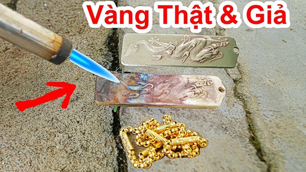 Cách thử vàng thật hay giả bằng lửa