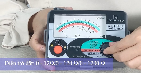 Kyoritsu 4102A đo điện trở với đa dạng dải đo