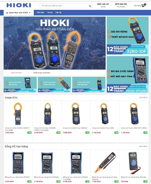 Hiokivn.com chuyên cung cấp các loại đồng hồ đo điện Hioki