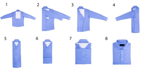 Hướng dẫn gấp áo sơ mi tránh bị nhăn