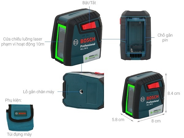 Cấu tạo của máy cân bằng laser