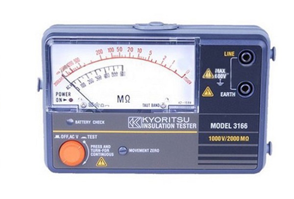 Đồng hồ đo điện trở cách điện Kyoritsu 3166 nhỏ gọn, bền chắc