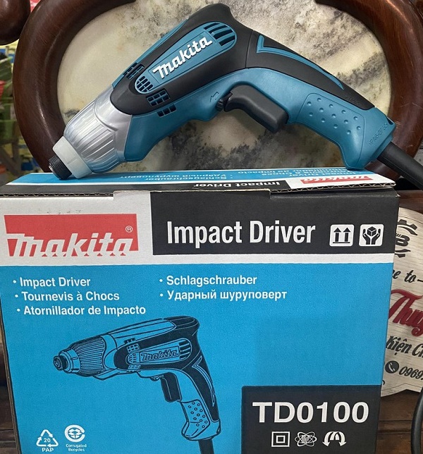 Bộ sản phẩm máy bắn vít Makita TD0100 chính hãng