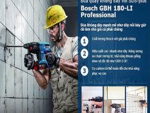 Đánh giá máy khoan búa dùng pin Bosch GBH 180-LI có tốt không