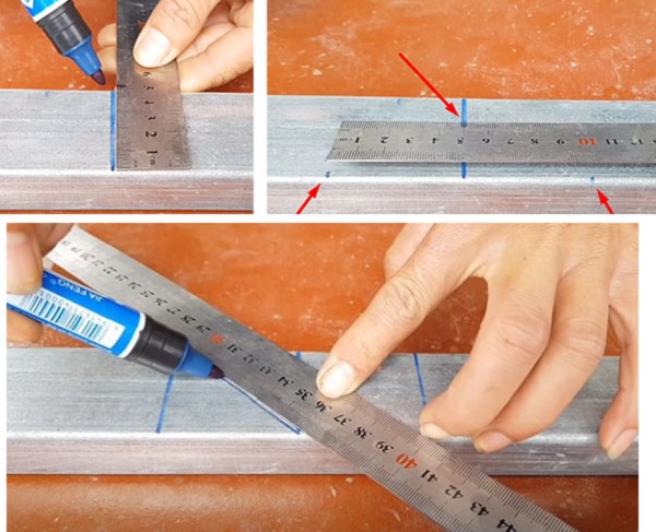 Đo đạc vị trí cần cắt
