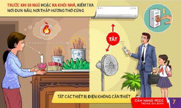 Chú ý kiểm tra thiết bị điện dễ cháy trong nhà