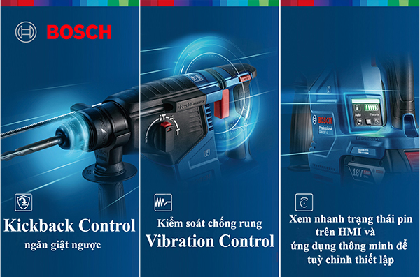 Tính năng của máy khoan Bosch GBH 187-LI