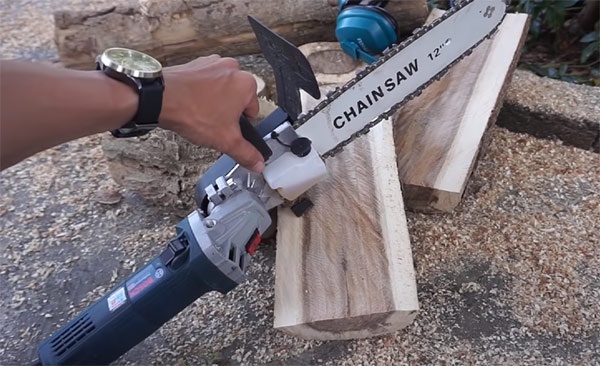 Sử dụng máy mài gắn lưỡi cưa xích cần đúng kỹ thuật