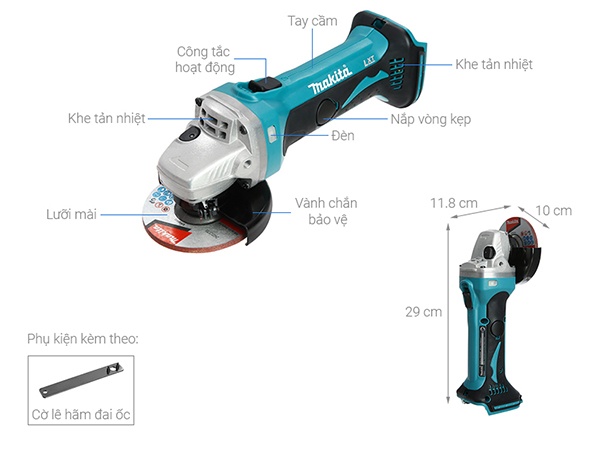Thiết kế chắc chắc của Makita DGA402RME