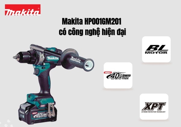 Makita HP001GZ hội tụ nhiều công nghệ hiện đại