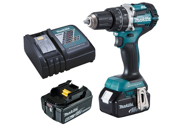 Máy khoan búa vặn vít dùng pin Makita DHP484RFE làm việc đa năng
