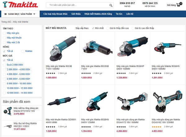Máy máy Makita tại các đại lý chính hãng