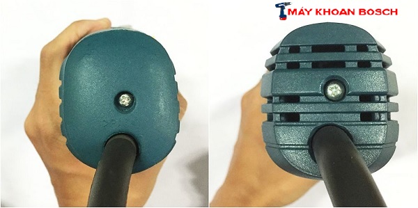 Máy mài Bosch thật có rãnh hút gió để làm mát ở đuôi máy
