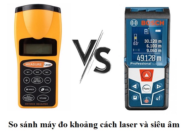 So sánh máy đo khoảng cách laser và máy đo khoảng cách siêu âm