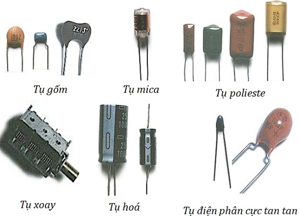 Các loại tụ điện phổ biến