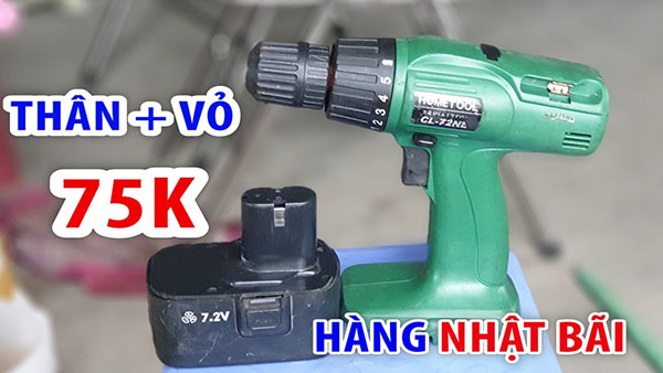 Máy khoan pin nội địa Nhật hàng bãi giá rẻ