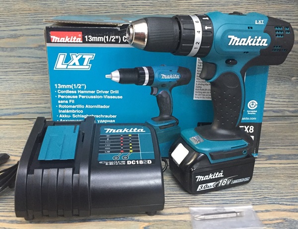 Trọn bộ máy khoan tường dùng pin Makita DHP453SFX8