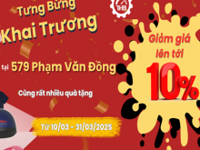 TƯNG BỪNG KHAI TRƯƠNG - GIẢM GIÁ 10% - NHẬN QUÀ HẤP DẪN