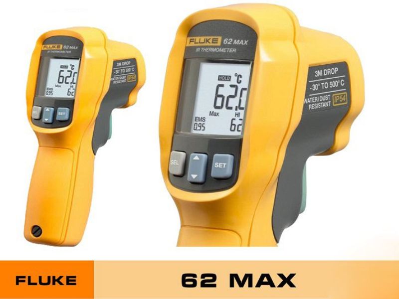 Fluke 62 Max có dải đo lớn, từ –30°C đến 500°C