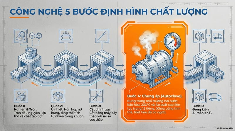 Quy trình làm bê tông khí trưng áp
