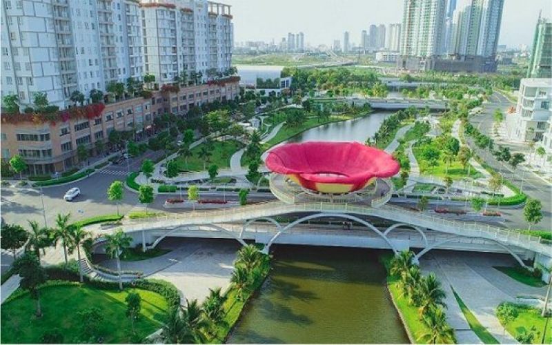 Công viên được xây dụng quoanh các khu đô thị