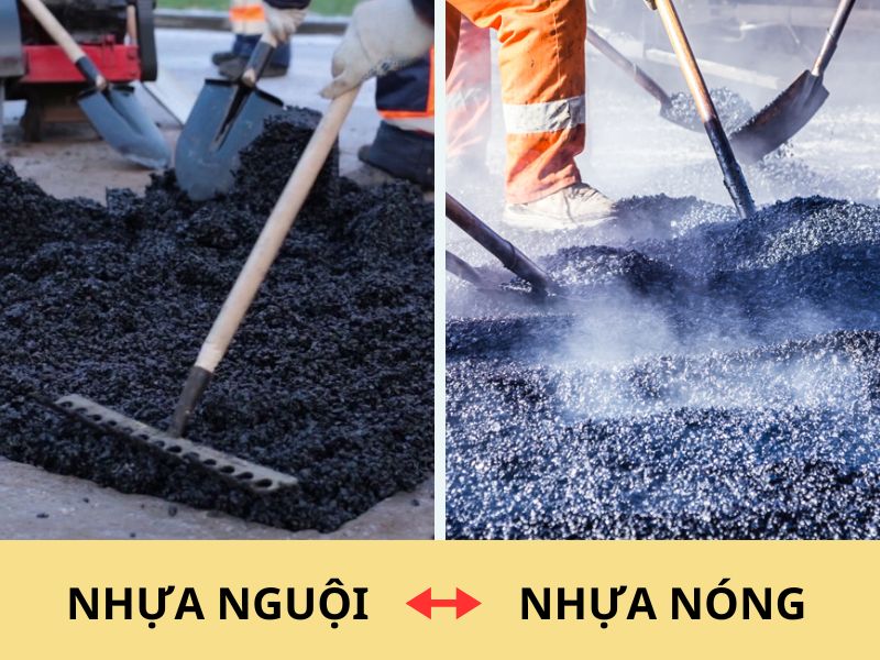 Bê tông nhựa nóng và bê tông nhựa nguội